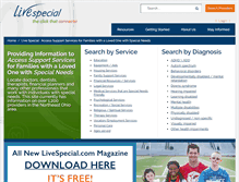 Tablet Screenshot of livespecial.com